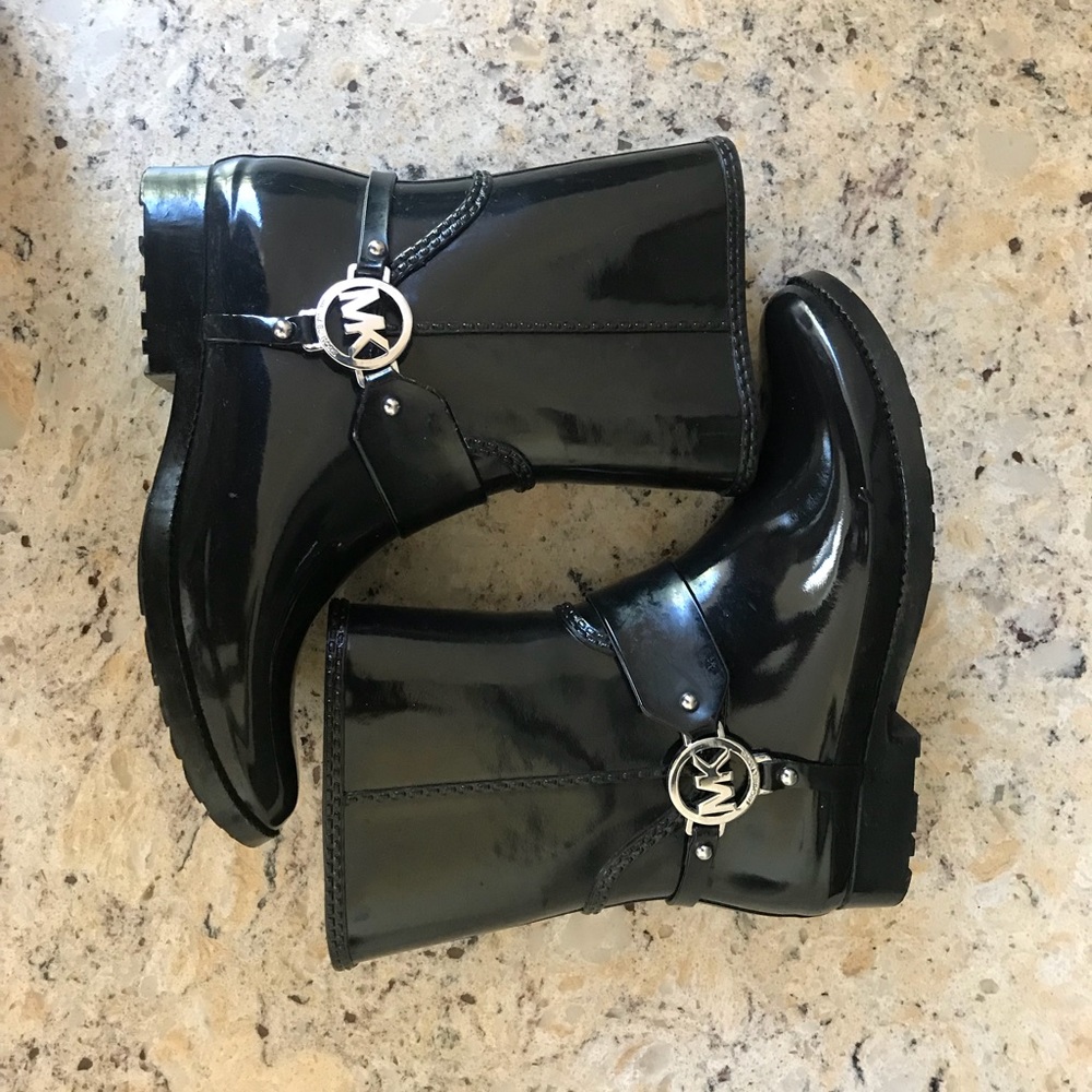 Michael Kors Black Rain Boots